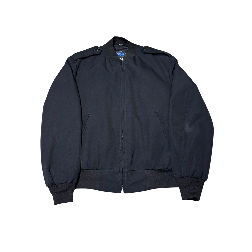 Neptune Garment Co Mens‎ Officer Jacket Black Polyester Wool Size 42 Thinsulate